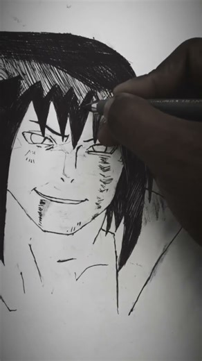 how to draw saske Uchiha || #anime #naruto #art #drawing