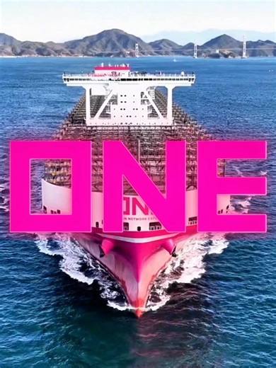OCEAN NETWORK EXPRESS (ONE) 🩷🩷🩷 #one #oceannetworkexpress #internationalshipping #containership #fyp