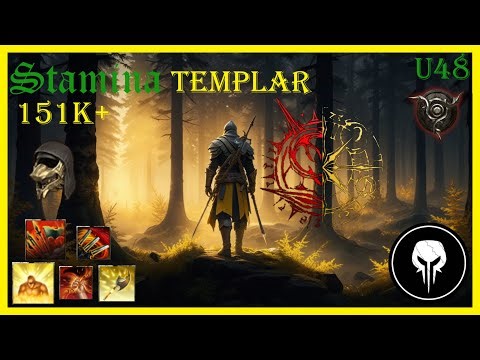 ESO Stamina Assasin Templar 151k+ DPS Build, Update 48, PS 5 EU