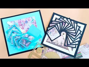 Waterfall card making tutorial | Photo album idea - #papercraft #AlinaCraft #handmadecards #amazon
