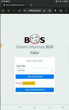 cara login di Bos Salur Kemdikbud