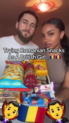 Trying Romanian Snacks 🇷🇴 as a British girly 🇬🇧 (Sorry Romania! 🇷🇴) #romanian #romaniatiktok #snacks
