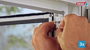 tesa INSECT STOP Klemm-Adapter-Set - Tür-Klemme für die Montage von tesa Aluminium Insektenschutz-Türrahmen ohne Bohren oder Schrauben - Anthrazit