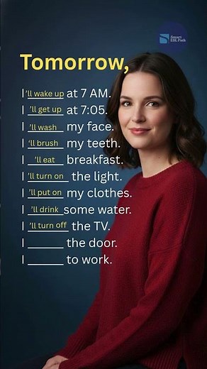 Tomorrow I’ll… | Daily English Sentence Practice