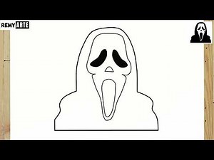How to draw Ghostface (Scream) │ Easy Step-by-step Ghostface drawing