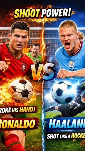 Ronaldo vs Haaland: Most Powerful Shot Ever? 💥😱