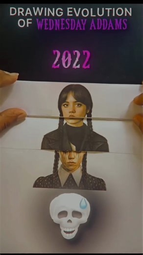 All Faces Of Wednesday Addams Drawings 😳🔥