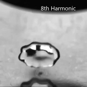1.9K views · 38 reactions | Look what happens when harmonics are played through an acoustically levitated drop of water! Sound waves are used to levitate the drop, and different resonance frequencies cause it to oscillate in a variety of shapes. #uetss #we_make_the_change #harmonics | UET Science Society | Facebook