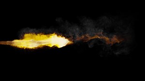 Flamethrower - bursts of flame and fire and a continuous stream of fire - 4K Pro Res