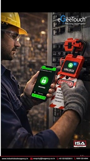 Smart Lockout Tagout Padlock (LOTO) 3rd Gen | NFC & Bluetooth Digital Safety Lock | eGeeTouch