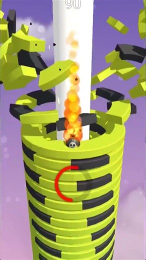Most Satisfying Helix Jump Gameplay 🤯 | #StackBall #shortsfeed
