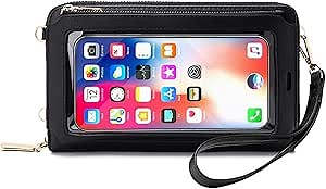 Women Touch Screen Purse Small Crossbody Phone Bag RFID Protection Wristlet Cell Phone Wallet
