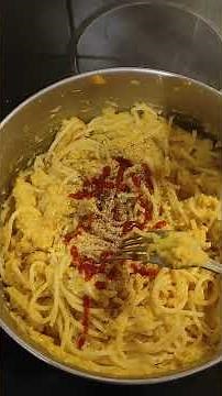 Spaghettis aux crevettes 🦐