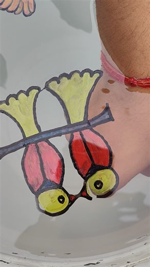 wow 😳 interesting flying 🪽 bird drawing float in the water 💦 magic ✨#shorts #viral #art