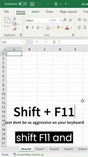 How to Insert a Worksheet in 1 Second in Microsoft Excel | Fastest Trick #exceltricks #googlesheets