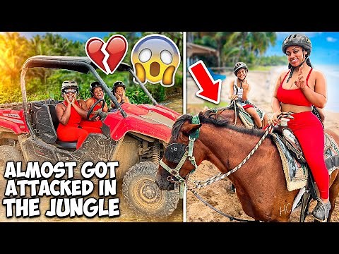 We RODE 4 WHEELERS IN THE JUNGLE💔🐒 & Took My FAMILY HORSEBACK RIDING🏇🏽😱