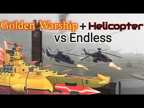 TDX: Golden Warship + Helicopter vs Endless mode