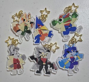 Star Fox 2.5in Keychains - Fox, Falco, Wolf, Peppy, Slippy, Krystal - Space Critters - Retro Low Poly Inspired - Etsy