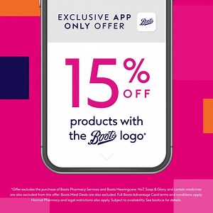 7.2K views · 397 reactions | Get 15% off products with the Boots logo  Exclusive Boots App only offer. Offer ends 09/02/2021. | Boots Ireland | Facebook