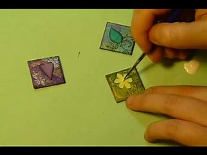 "Layered Paper Inchies" - Dana Lynn Driscoll Demo using Crescent ATCs - Mixed Media Inchies