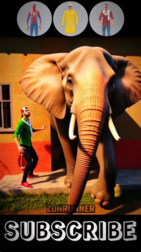 Elephant Coming Challenge 😱 In Indian theft auto 💥😈 #shorts​ #gaming​ #gta​ #viral​