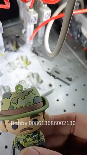 Máquina de microinyección para llaveros de caucho PVC 3D, llavero de plastisol