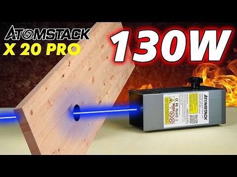 AMAZING POWER 130W laser Cuts 12mm thick in one pass Atomstack net X20 PRO