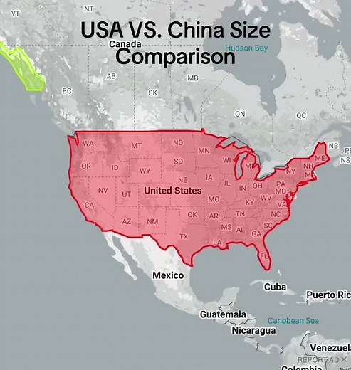USA vs. China: A Size Comparison of Two Giants
