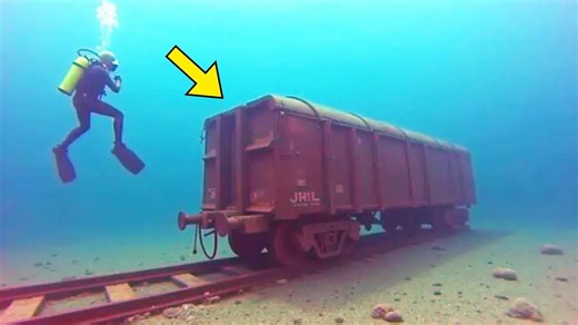 Diver Finds Train Wagon On Ocean Floor, Then Takes A Look Inside