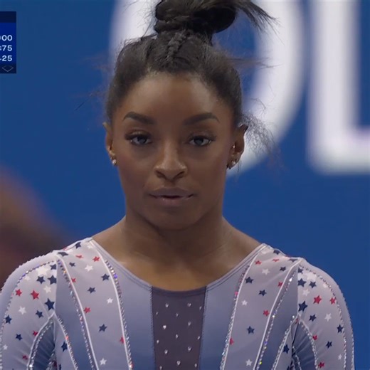 Simone Biles is OUT OF THIS WORLD. 🌎 She ends her first night at #USAGTrials24 leading the all-around competition. | NBC Olympics & Paralympics