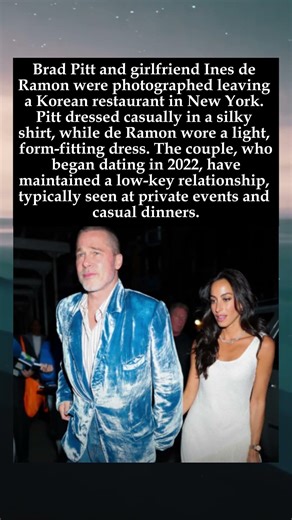 Brad Pitt and Ines de Ramon Enjoy a Low-Key Night Out in New York
