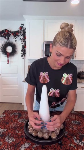 The Sweetest Witch Hat 🧙‍♀️🍩 Such a fun and easy Halloween treat! I used a foam cone wrapped in