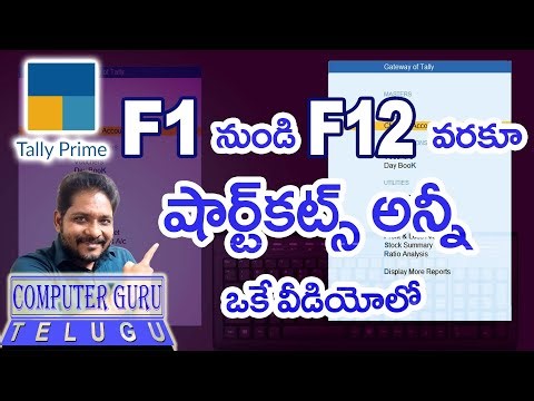 Tally Prime Keyboard Shortcuts | All Function Keys in One Video