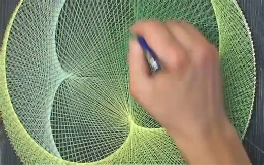 【线条画】 用线制作艺术品 海外作者创作视频 作者string.art.decor