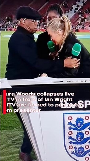 Laura Woods collapses live on TV in front of Ian Wright as ITV are forced to pan away from presenter