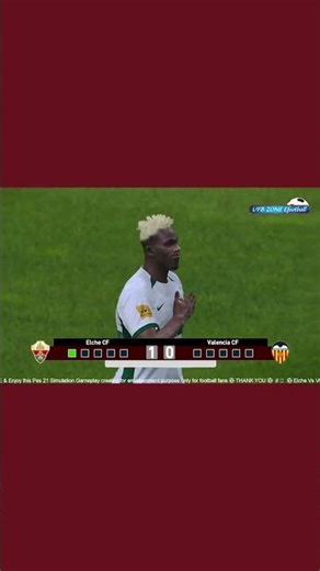 Elche Vs Valencia | Spanish Laliga | PES 21 Simulation #shorts