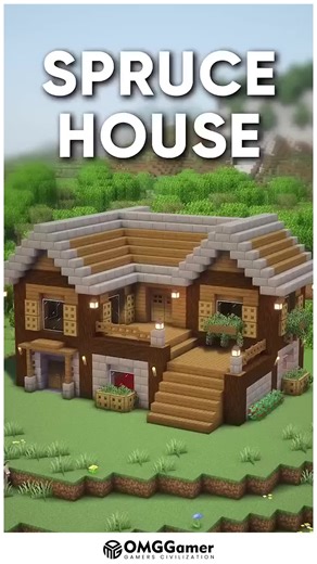 🌲🏡 Minecraft Easy Spruce Starter House For Survival Mode 🔥✨ Build a simple and stylish spruce house using spruce planks, logs, and a clean slanted roof for a warm wooden look. Add glass windows, lantern lighting, and a small porch to make it feel cozy and practical. 🌿🪵 Perfect for early survival gameplay when you want a compact, functional, and aesthetic wooden base! #MinecraftSpruceHouse #StarterBase #SurvivalBuild #WoodenHouse #EasyBuild #MinecraftIdeas #BuildInspiration 🌳🏠