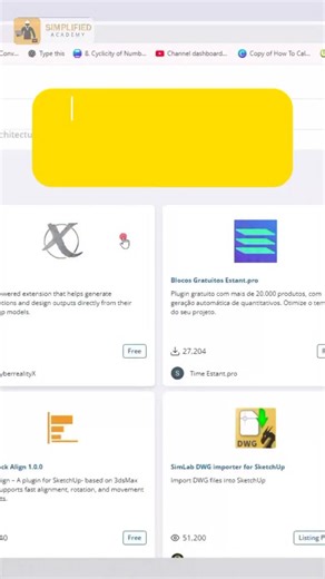 📦 How to Download & Install Extensions in SketchUp 🧩 step-by-step how to download and install extensions in SketchUp using the Extension Warehouse. 🔹 Open Extension Warehouse from SketchUp/Browser 🔹 Sign in with your Trimble ID 🔹 Search the required extension 🔹 Click download and then Install 🔹 Enable it from Extension Manager ⚙️ Extensions help you work faster, smarter & more accurately in SketchUp. Perfect for beginners and professionals! For more learning you can Enroll now in : 🎨✨ 𝐌