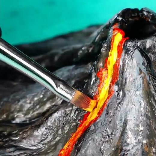 Volcano diorama tutorial made with epoxy resin | Part I