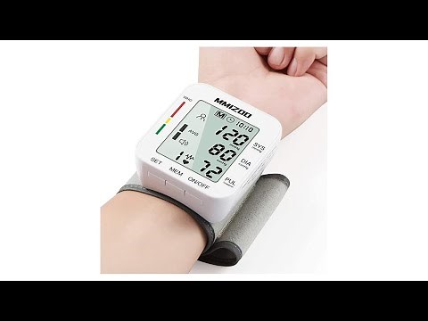 MMIZOO Blood Pressure Monitor Large LCD Display & Adjustable Wrist Cuff 5.31-7.68 inch Automatic 90