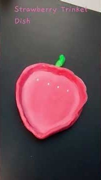 Step by step 😁 Cute Strawberry Trinket Dish DIY #shorts