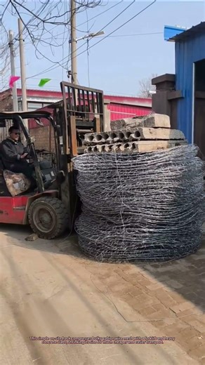 How to Compress Bulky Gabion Mesh With a Forklift | No Special Equipment Transport Hack