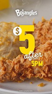 Get our 2pc Leg & Thigh Dinner deal. Only $5 after 5pm! | Bojangles