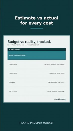 Moving Budget, Estimate vs Actual