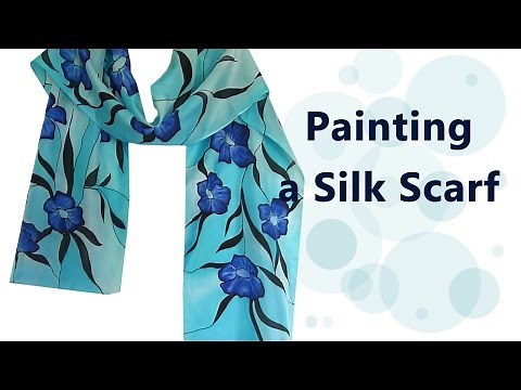 How I paint a Silk Scarf: painting, steaming, etc - PolganiStudio