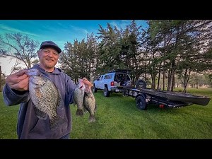 Solo Truck Camping Crappie Catch & Cook - Ran Off The Lake By A Storm!