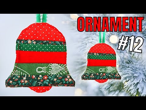 Christmas Bell Ornament Tutorial // DIY Fabric Christmas Ornaments