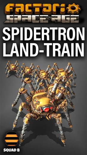 Building A SPIDERTRON LAND TRAIN in #factorio #spaceage