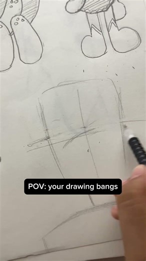 POV: your drawing bangs. #art #artdrawing