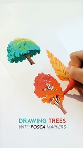 Angela Pan | Trees for Mossery Paint Marker Artkit 💕 #drawing #tutorial #drawingsketch #drawingoftheday #drawingchallenge #drawings #marker #markerart... | Instagram